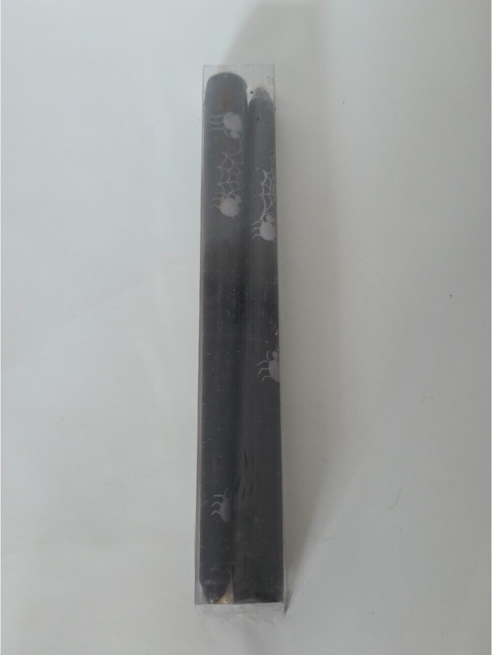 Black Taper Halloween Candles with Spiderweb Design Set of 2 Hobby Lobby